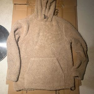 H&M beige fluffy hoodie